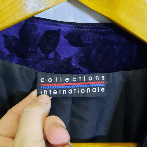 VTG Purple Velvet blazer jacket - Picture 3 of 4